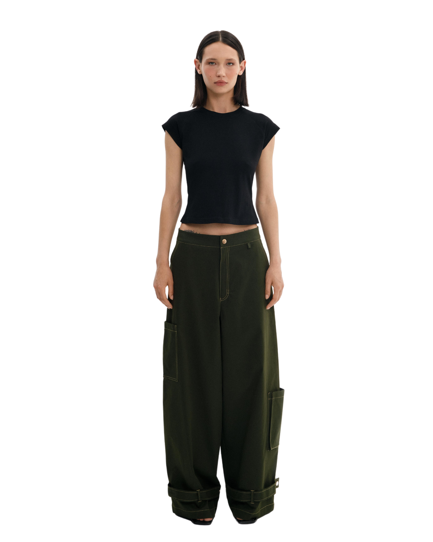 KHAKI CARGO PANTS