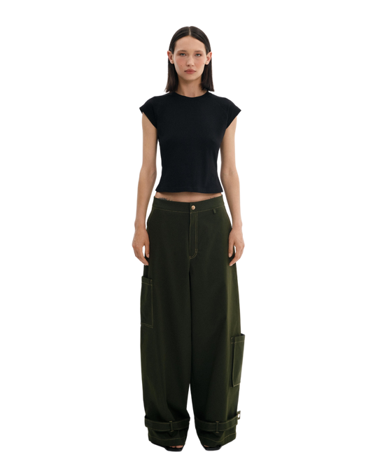 KHAKI CARGO PANTS